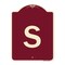 Signmission Designer Series Sign W/ Letter S, Burgundy Heavy-Gauge Aluminum Sign, 24" x 18", BU-1824-22928 A-DES-BU-1824-22928 - alternate 1
